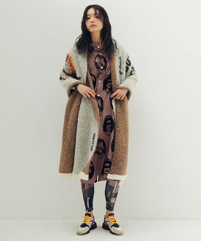 STOF ストフ ストール（22AW Flagments JQ stole） STOF(ストフ)】Alternative Knit Throw ニットスロー(SF26AW-18