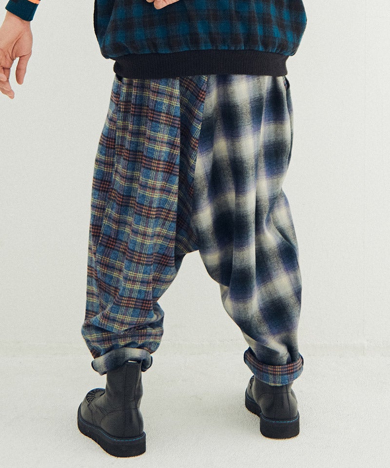 STOF(ストフ)】【予約販売8月中旬～下旬入荷】Half flannel check Wide