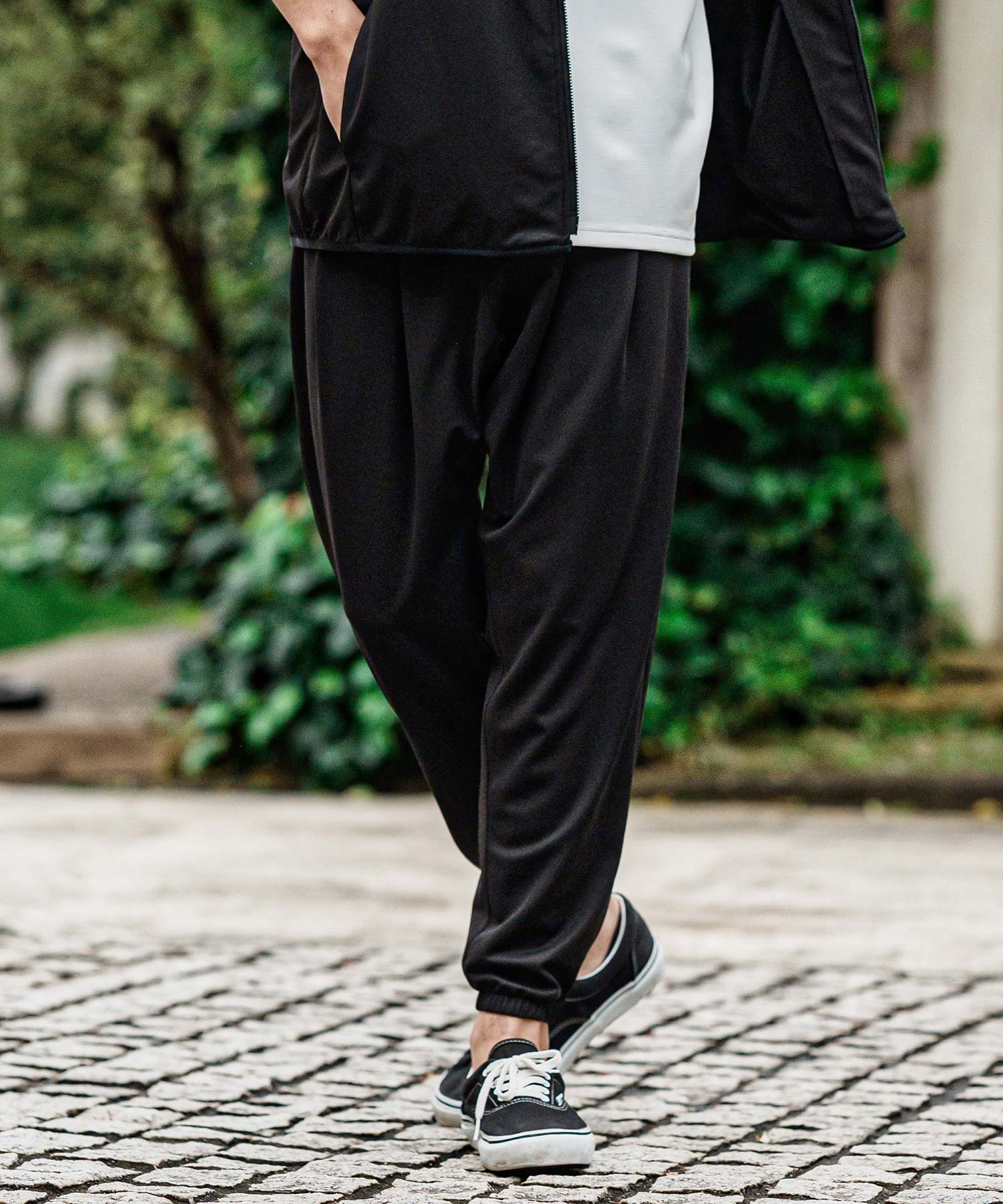CAMBIO(カンビオ)】Stretch Mini Waffle Jogger Pants ジョガーパンツ