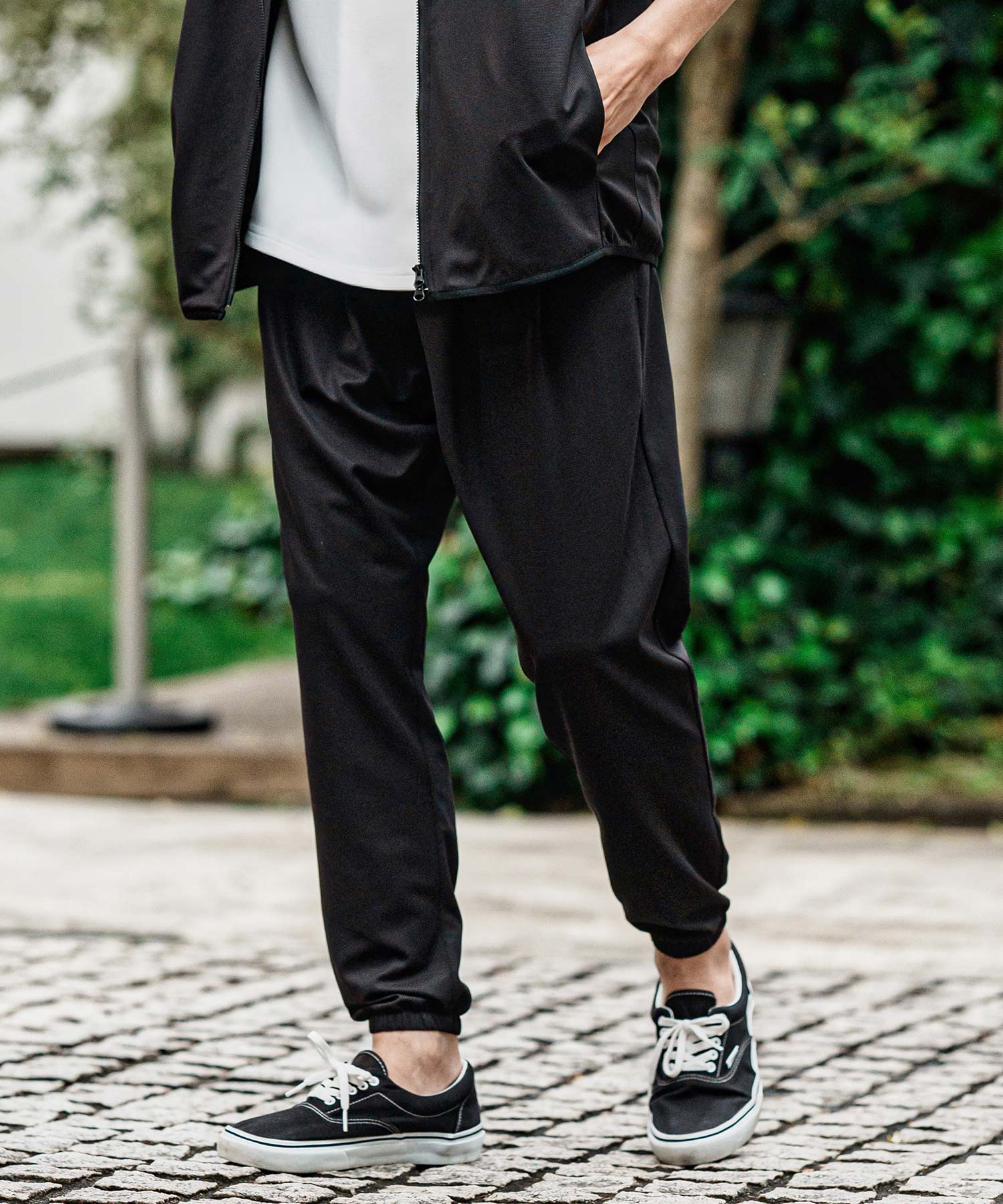 CAMBIO(カンビオ)】Stretch Mini Waffle Jogger Pants ジョガーパンツ