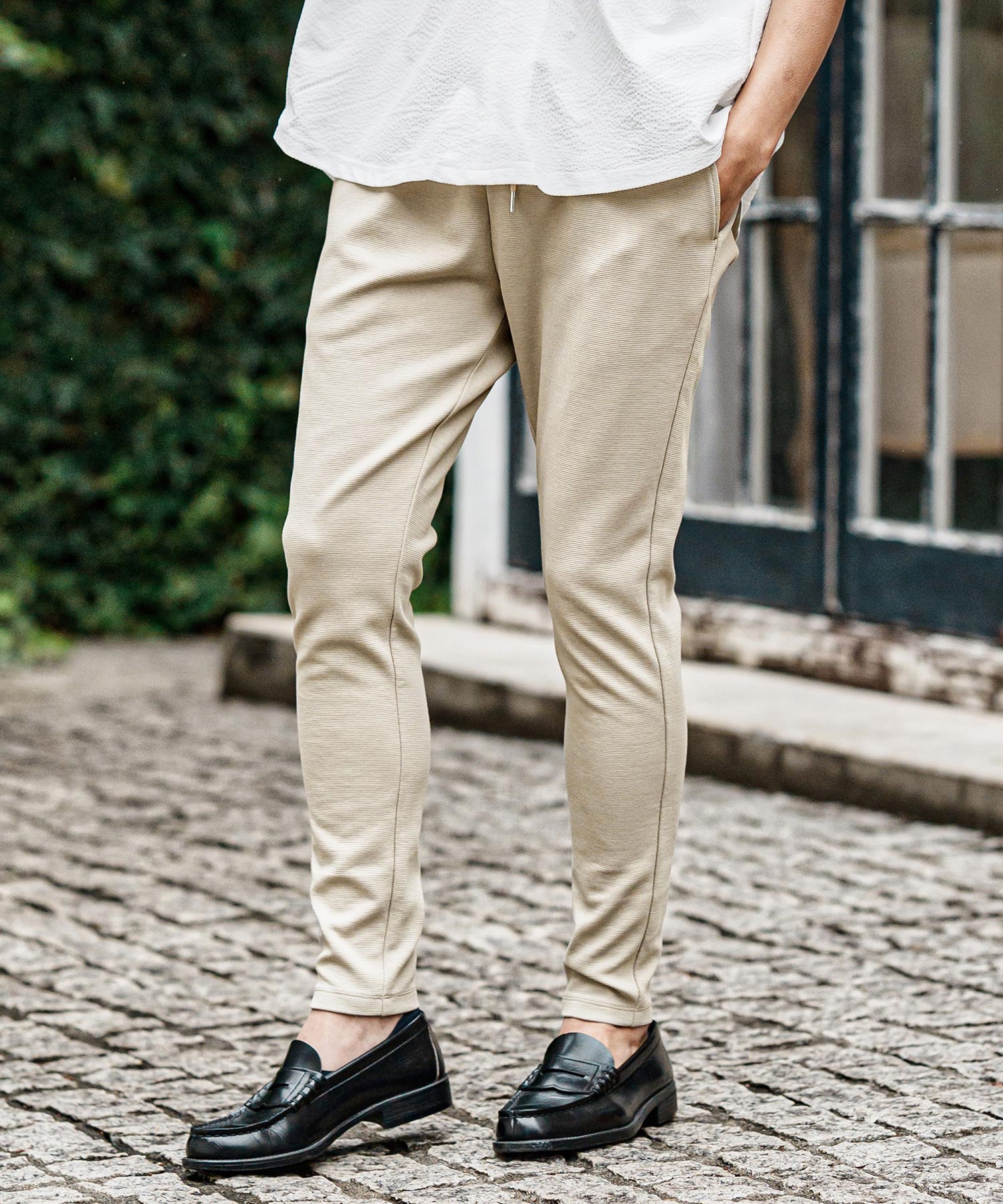 パンツ k8.0 CAMBIO(カンビオ)】Ripple Span Tight Fit Pants タイトフィットパンツ