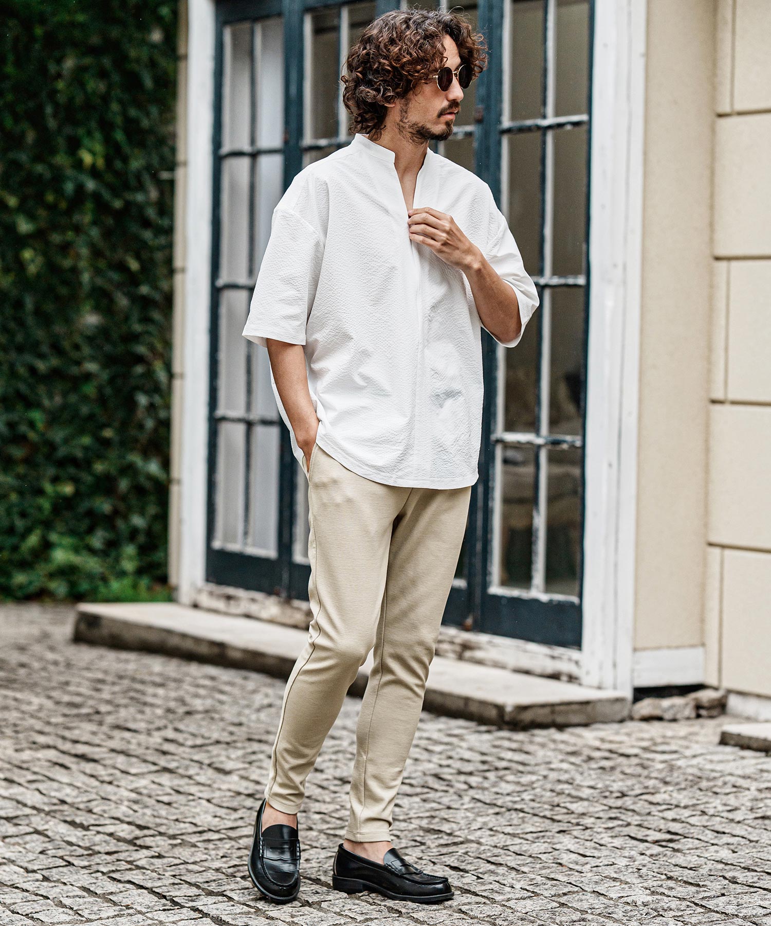 CAMBIO(カンビオ)】Ripple Span Tight Fit Pants タイトフィットパンツ