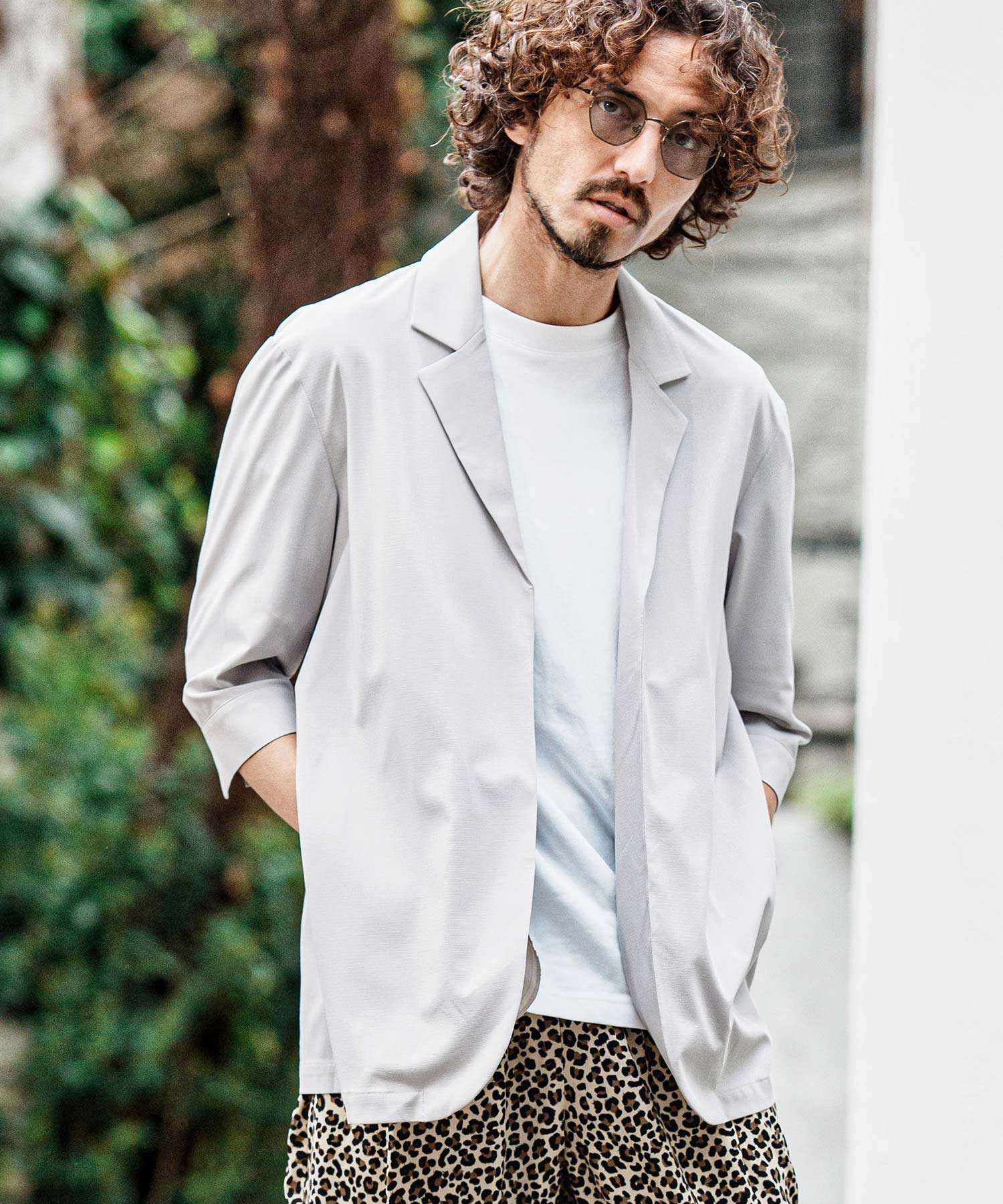 CAMBIO(カンビオ)】2 way Stretch Mini Ripstop 3-4 Sleeve Jacket 7分