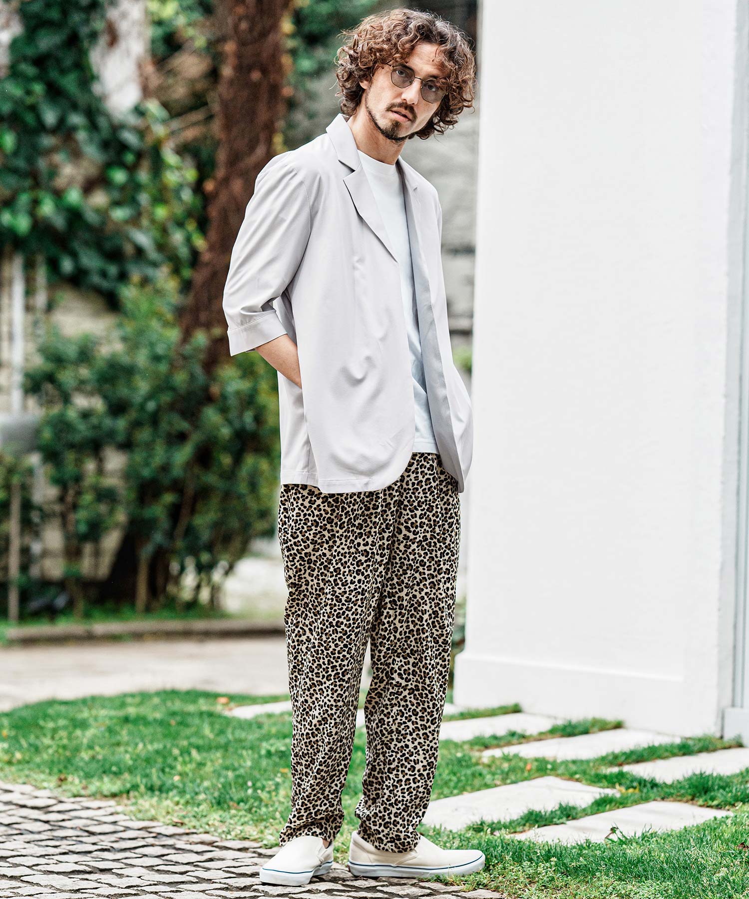 CAMBIO(カンビオ)】2 way Stretch Mini Ripstop 3-4 Sleeve Jacket 7分
