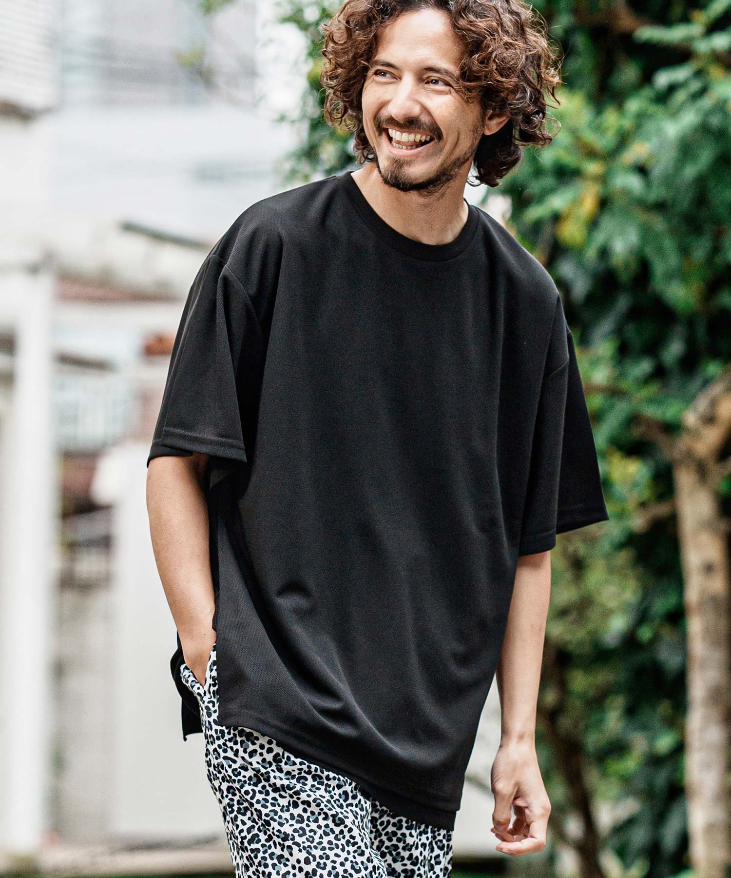 CAMBIO(カンビオ)】メッシュレイヤードショートスリーブTシャツ