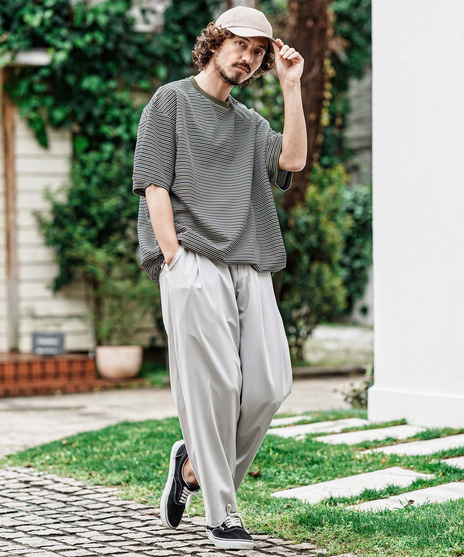 MYINE 　スピンドルTシャツ SHIPS any:〈撥水/軽量/ストレッチ〉SOLOTEX(R) シアサッカー