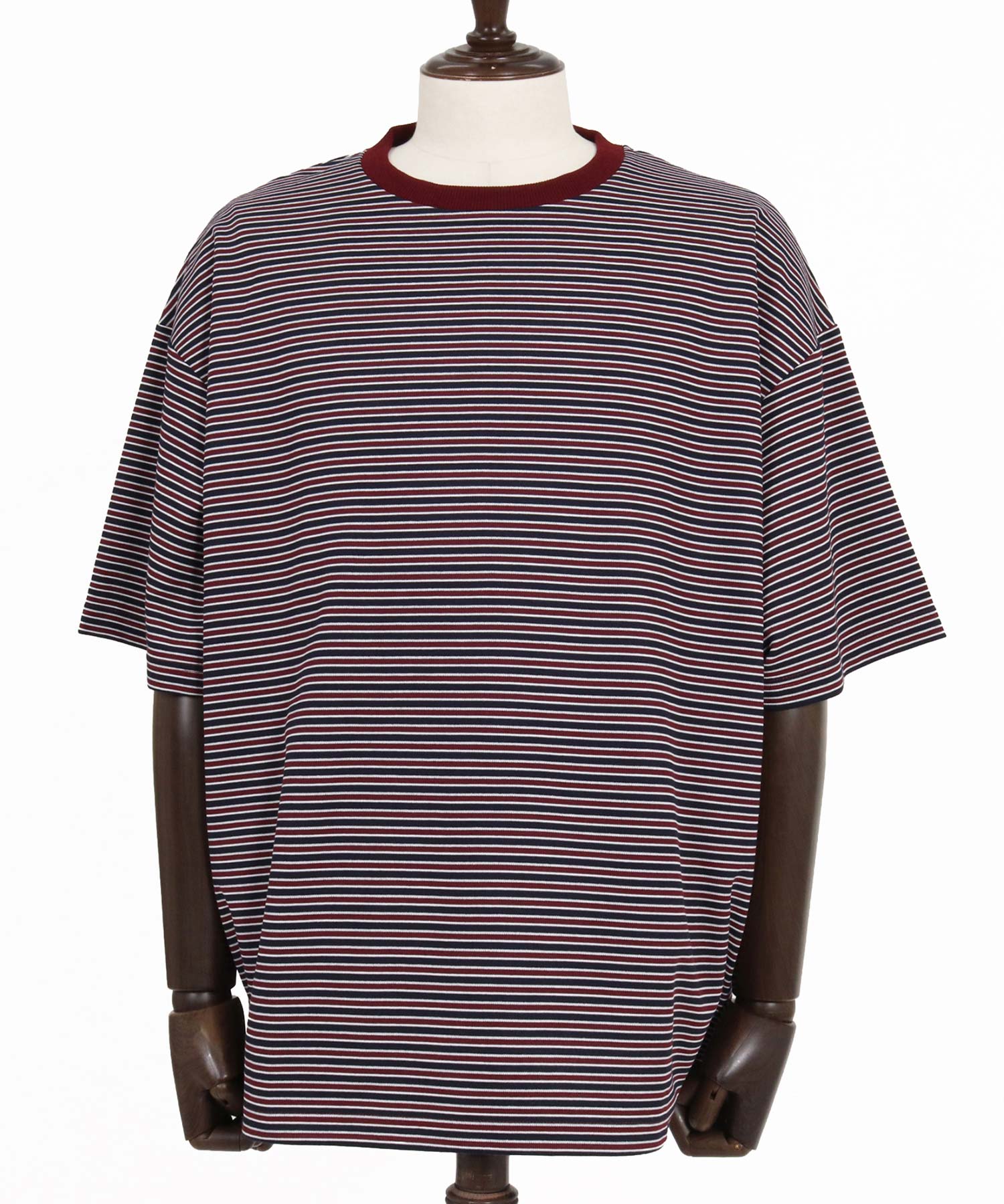MYINE 　スピンドルTシャツ CAMBIO(カンビオ)】マルチボーダースピンドルTシャツ | CAMBIO カンビオ