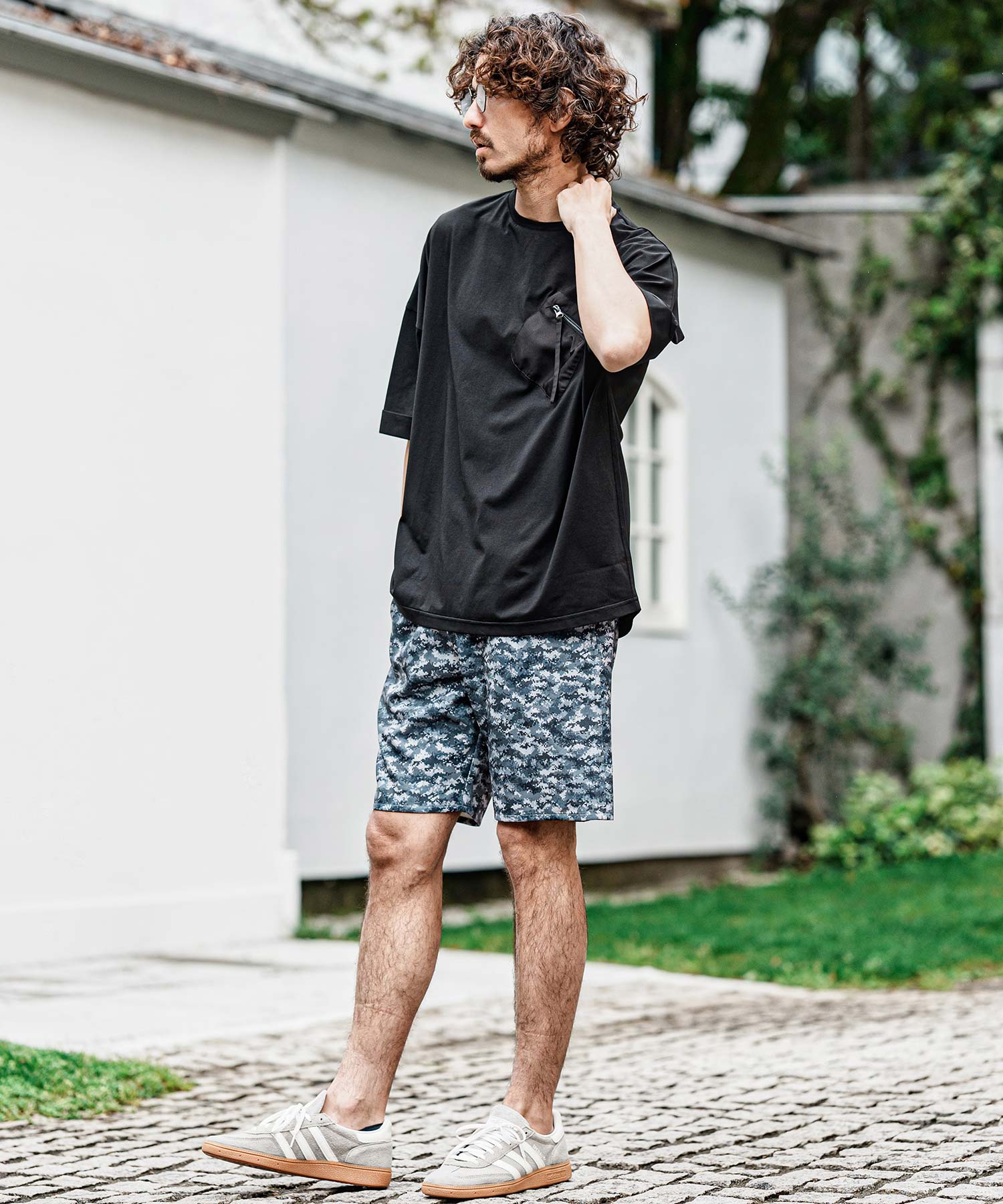 CAMBIO(カンビオ)】胸ポケットZIPショートスリーブTシャツ | CAMBIO