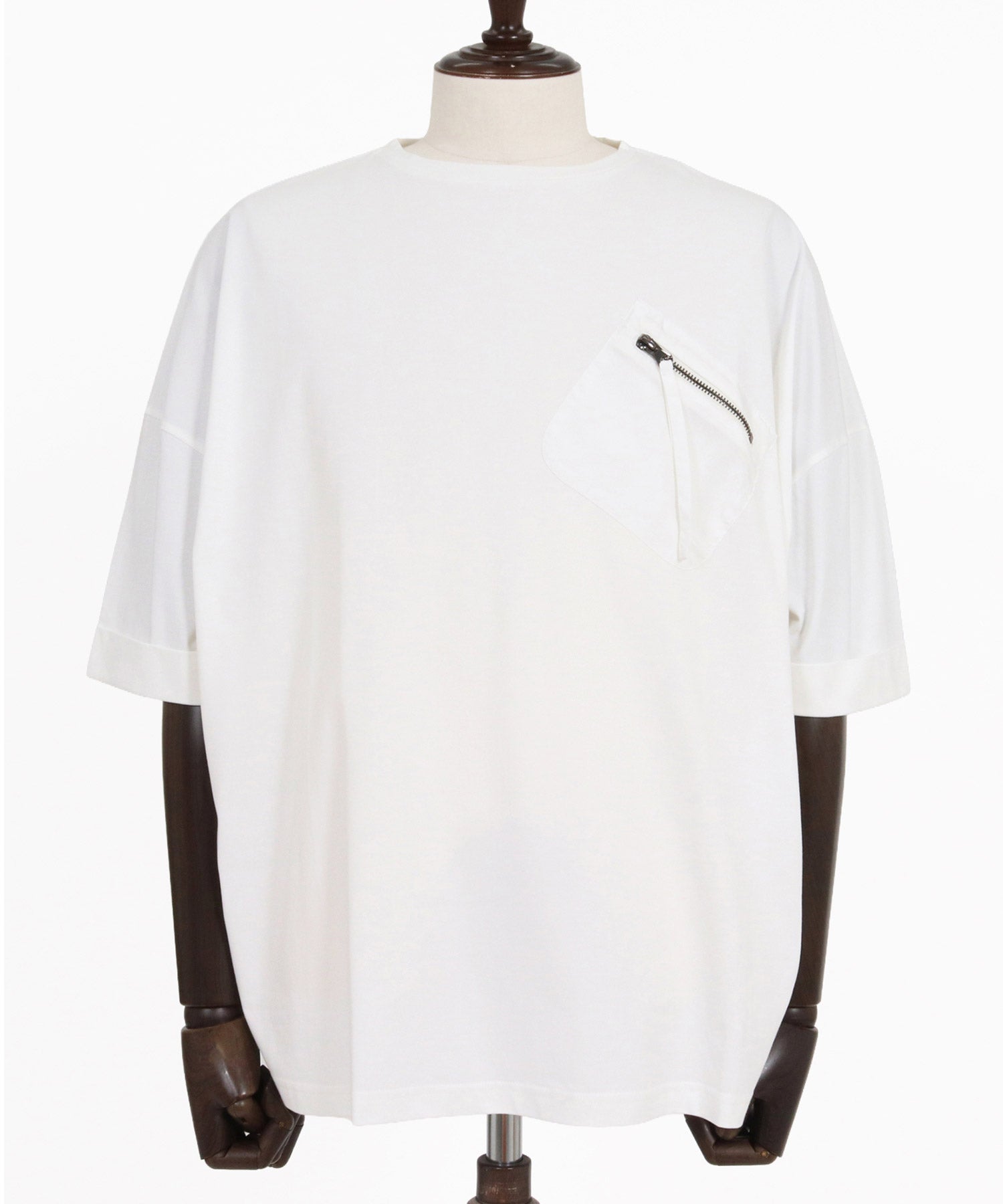 CAMBIO(カンビオ)】胸ポケットZIPショートスリーブTシャツ | CAMBIO