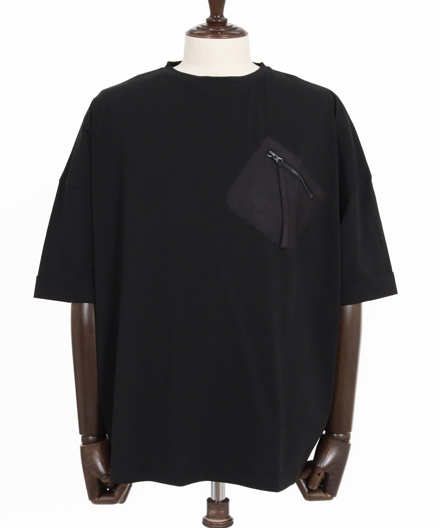 CAMBIO(カンビオ)】胸ポケットZIPショートスリーブTシャツ | CAMBIO