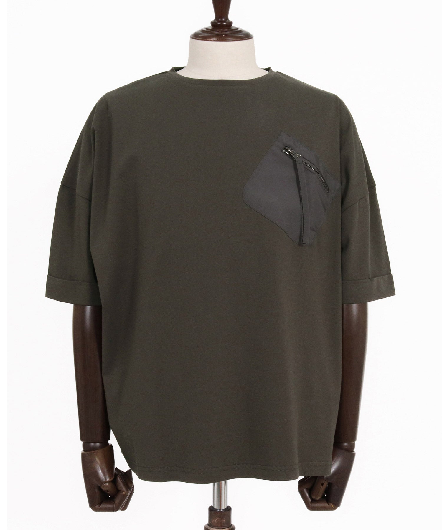 CAMBIO(カンビオ)】胸ポケットZIPショートスリーブTシャツ | CAMBIO