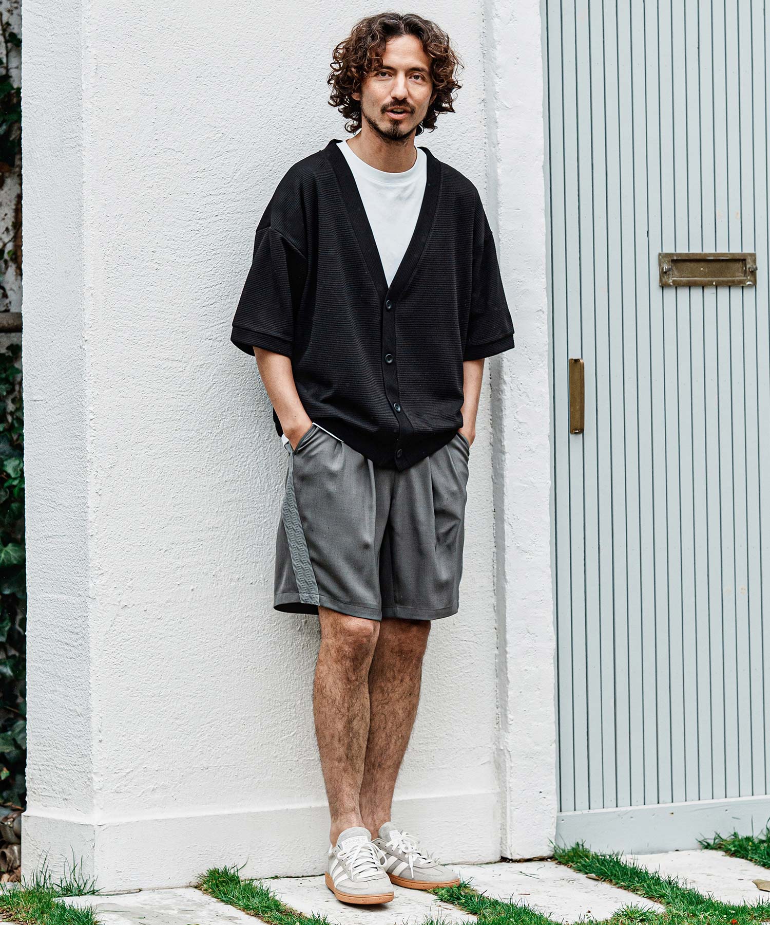 CAMBIO(カンビオ)】ストレッチハーフスリーブカーディガン | CAMBIO