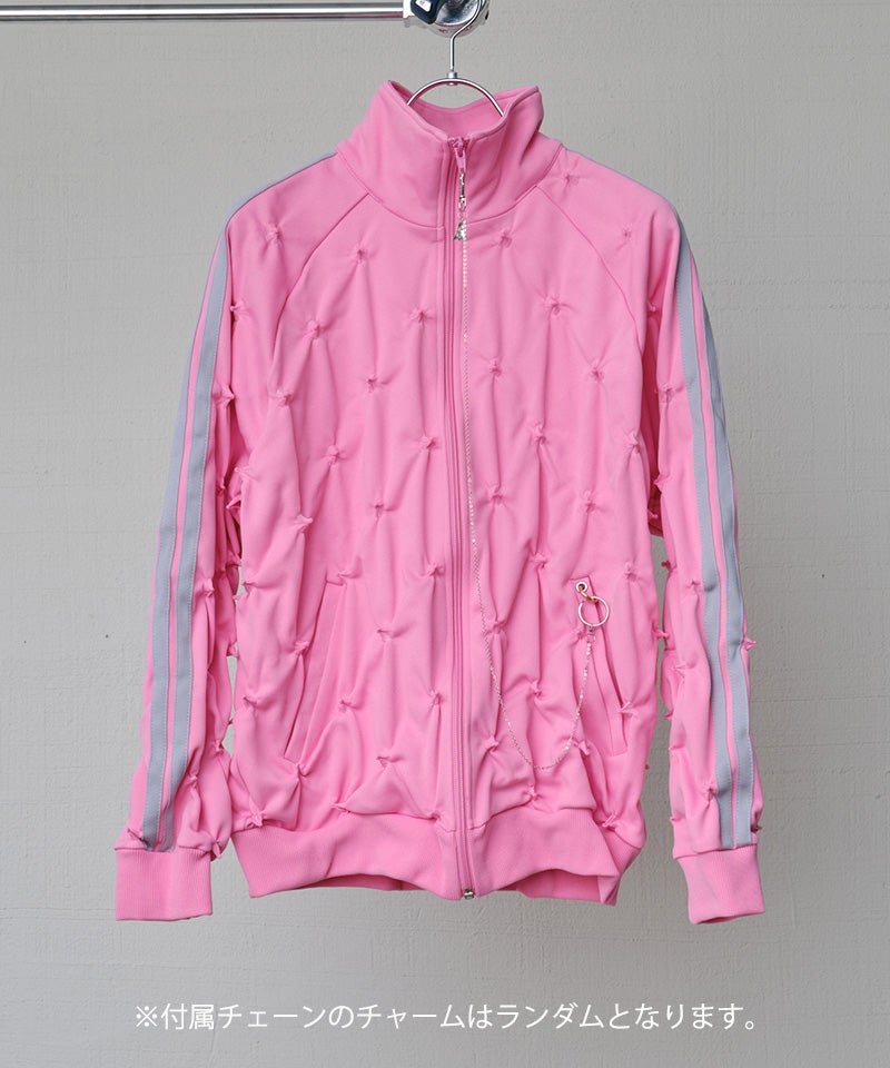 BODYSONG.(ボディソング)】SHIBORI DISTORTION TRACK JKT W-CHARMS
