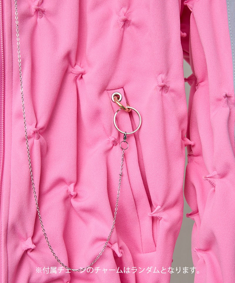 BODYSONG.(ボディソング)】SHIBORI DISTORTION TRACK JKT W-CHARMS