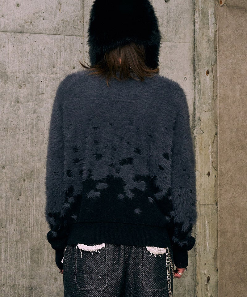 A GOOD BAD INFLUENCE / shaggy knit sweat A Good Bad Influence(ア 