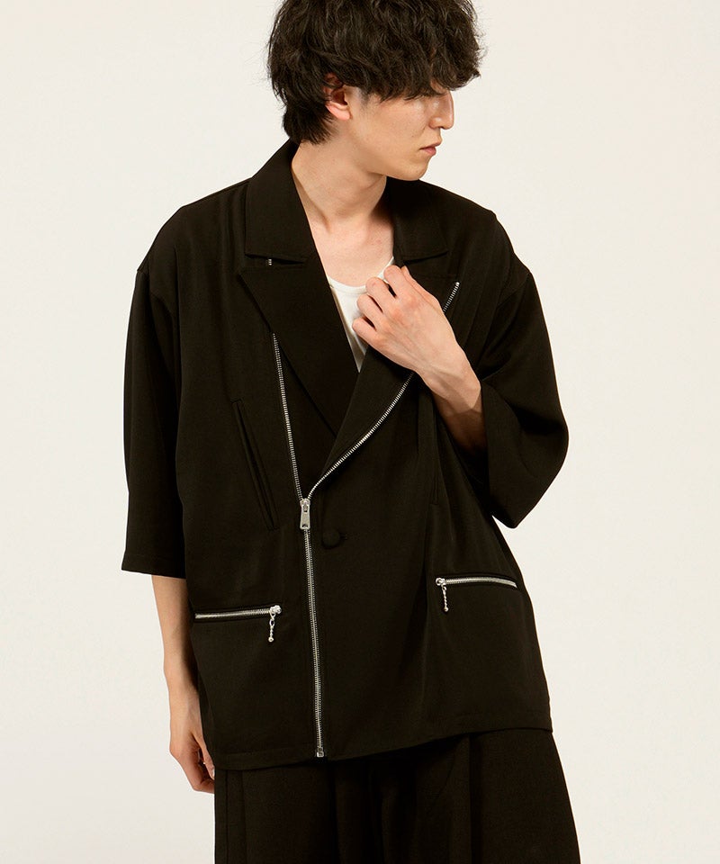 30%OFF【NO ID.(ノーアイディー)】ﾊｰﾌｽﾘｰﾌﾞﾗｲﾀﾞｰｽ1B-JKT ジャケット