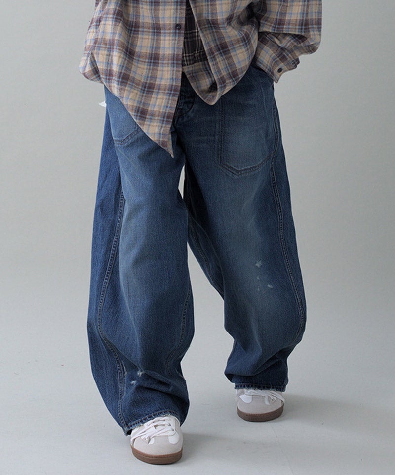 76:Indigo×金茶ステッチ濃