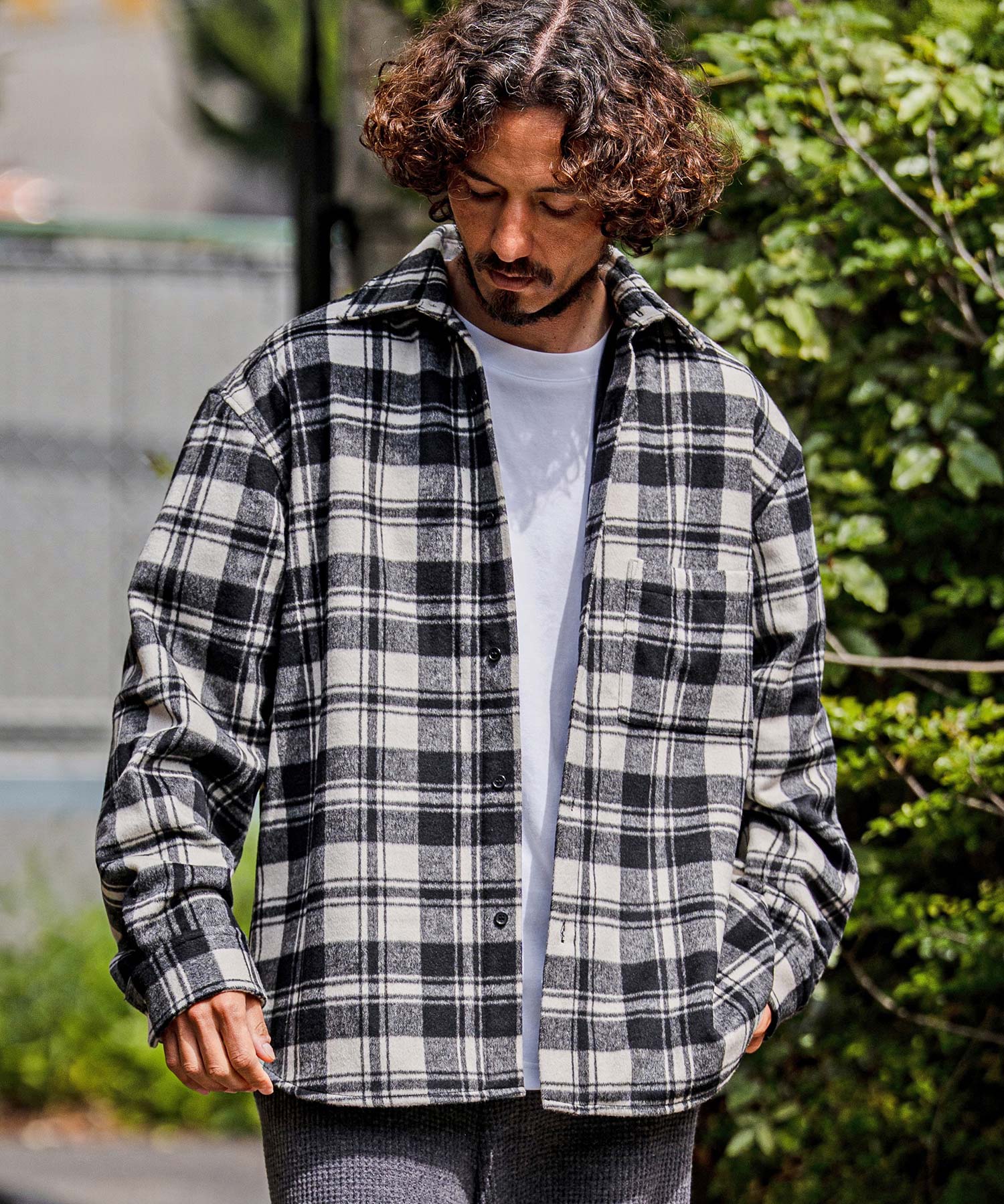 CAMBIO チェックシャツ　Sサイズ　メンズ CAMBIO(カンビオ)】Cotton Ombre Check Shirts オンブレチェックシャツ