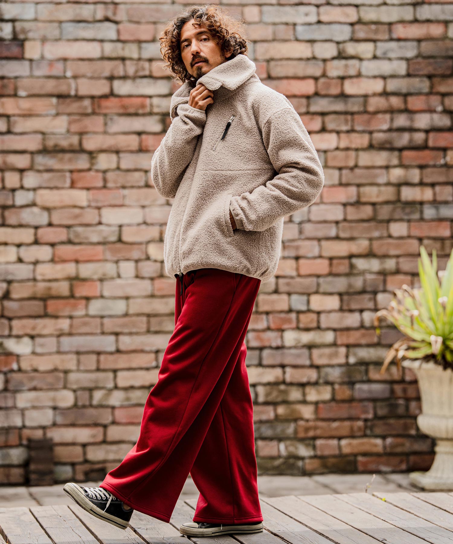 CAMBIO(カンビオ)】Poodle Fur Volume Stand Neck Jacket スタンド