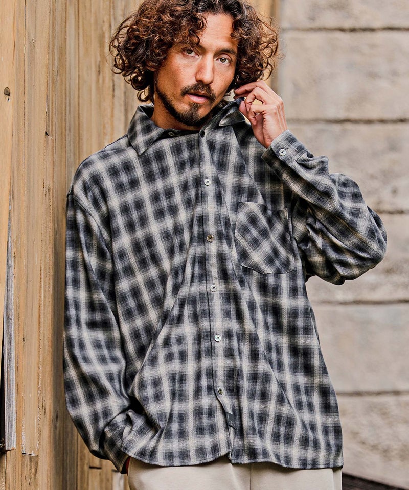CAMBIO(カンビオ)】【予約販売8月中旬～下旬入荷】Ombre Check Long 