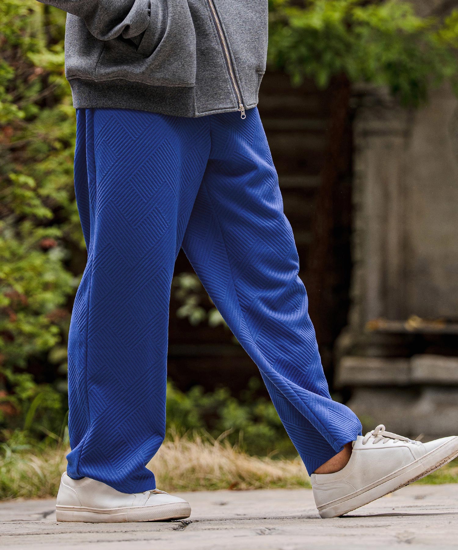 【大人気★完売商品】カンビオ テーパードパンツ アンクル 総柄 白黒 L CAMBIO(カンビオ)】Dobby Jacquard Cut Sew Tapered Pants テーパード