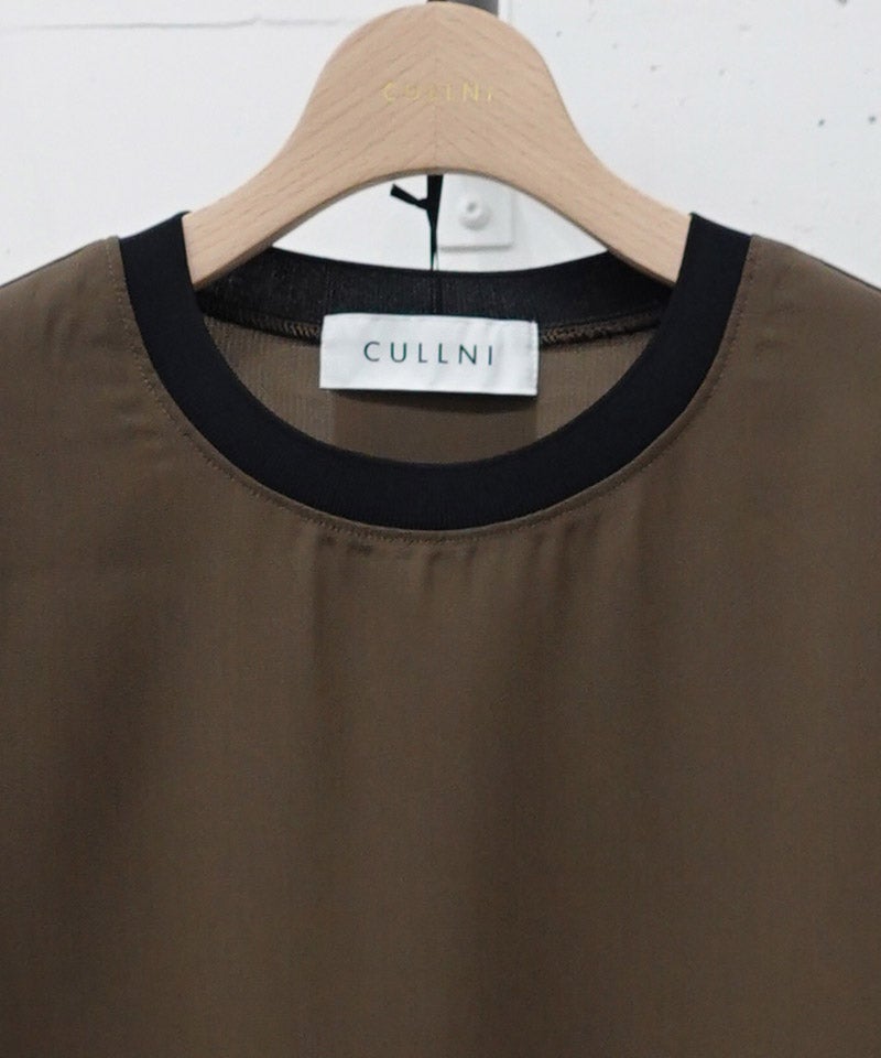 CULLNI(クルニ)】Dry Stretch Cloth Drawstring Short Sleeve Pullover