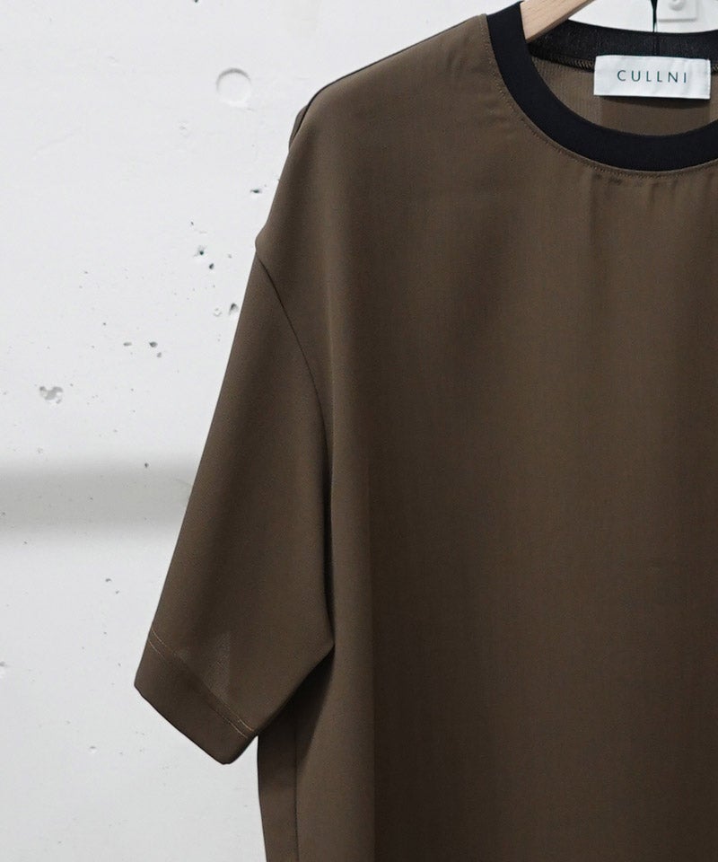 CULLNI(クルニ)】Dry Stretch Cloth Drawstring Short Sleeve Pullover