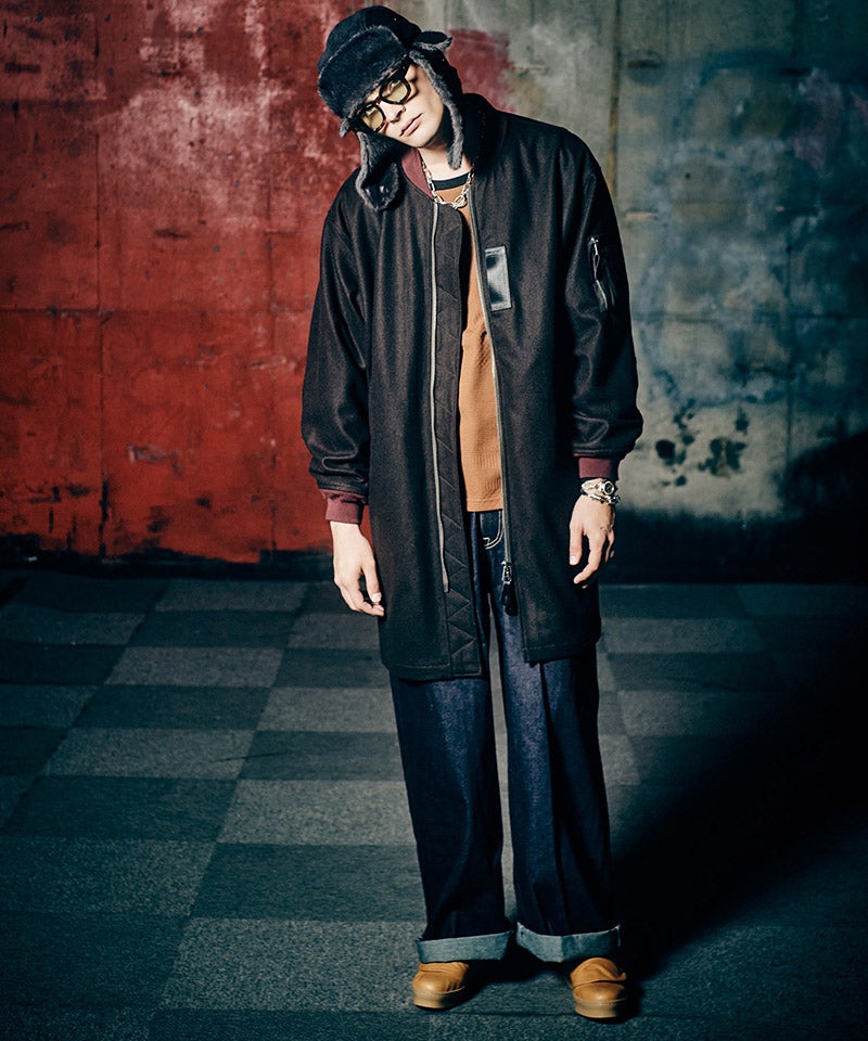 glamb(グラム)】【予約販売10月上旬～中旬入荷】Melton MA-1 Coat 
