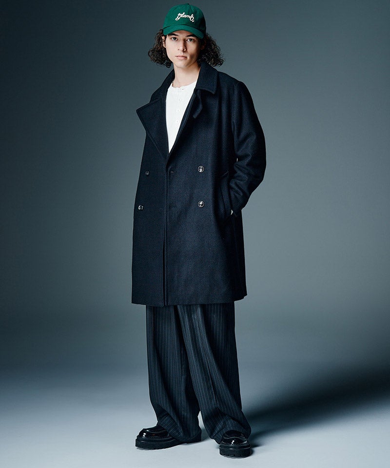 glamb Polar chester coat 黒 グラム チェスターコート glamb(グラム)】【予約販売10月上旬～中旬入荷】Double Breasted