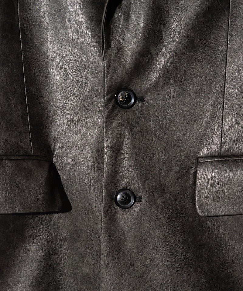 glamb(グラム)】【予約販売9月中旬～下旬入荷】Synth Leather Tailored