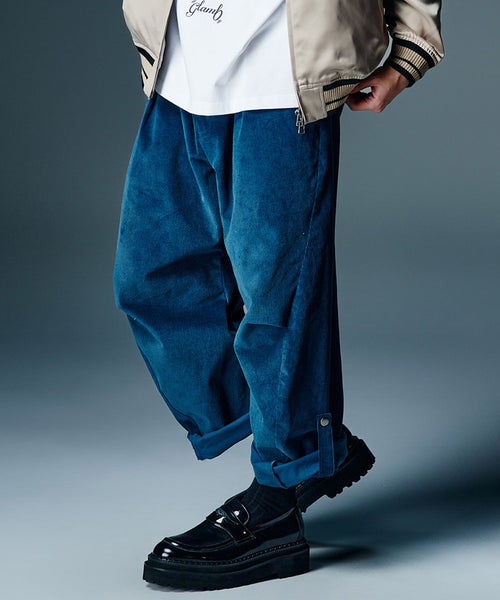 glamb(グラム)】【予約販売8月上旬～中旬入荷】Corduroy Barrel Pants 