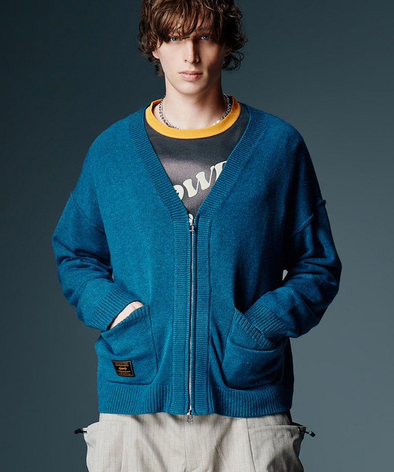 glamb(グラム)】【予約販売8月下旬～9月上旬入荷】Zip Knit Cardigan