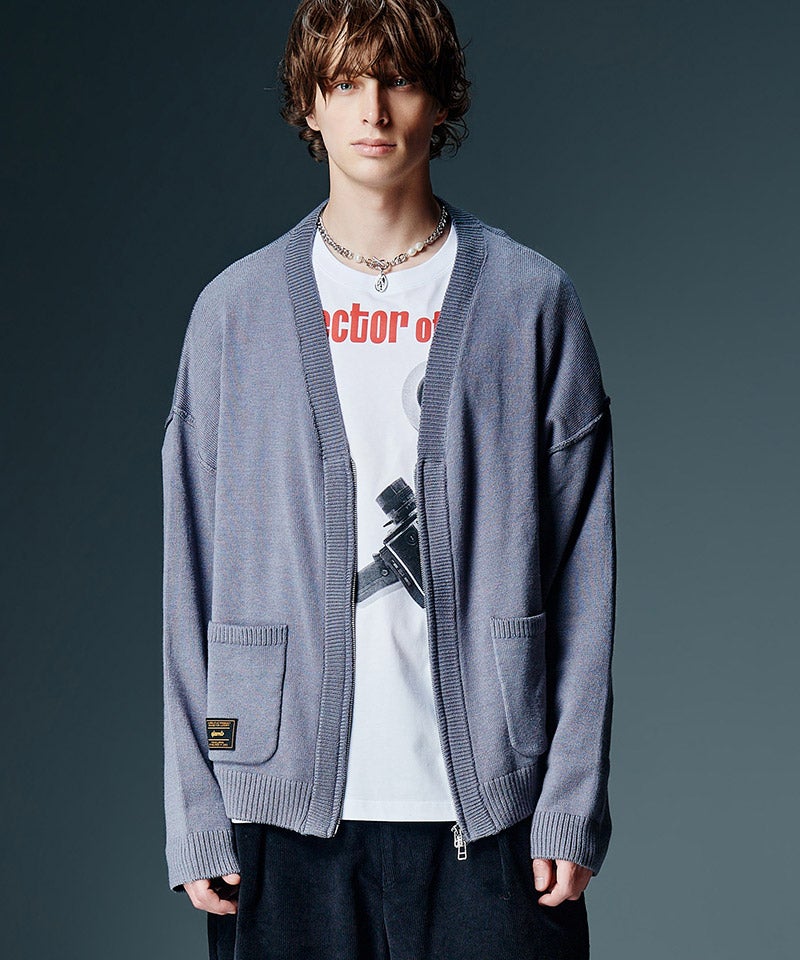 glamb(グラム)】【予約販売8月下旬～9月上旬入荷】Zip Knit Cardigan