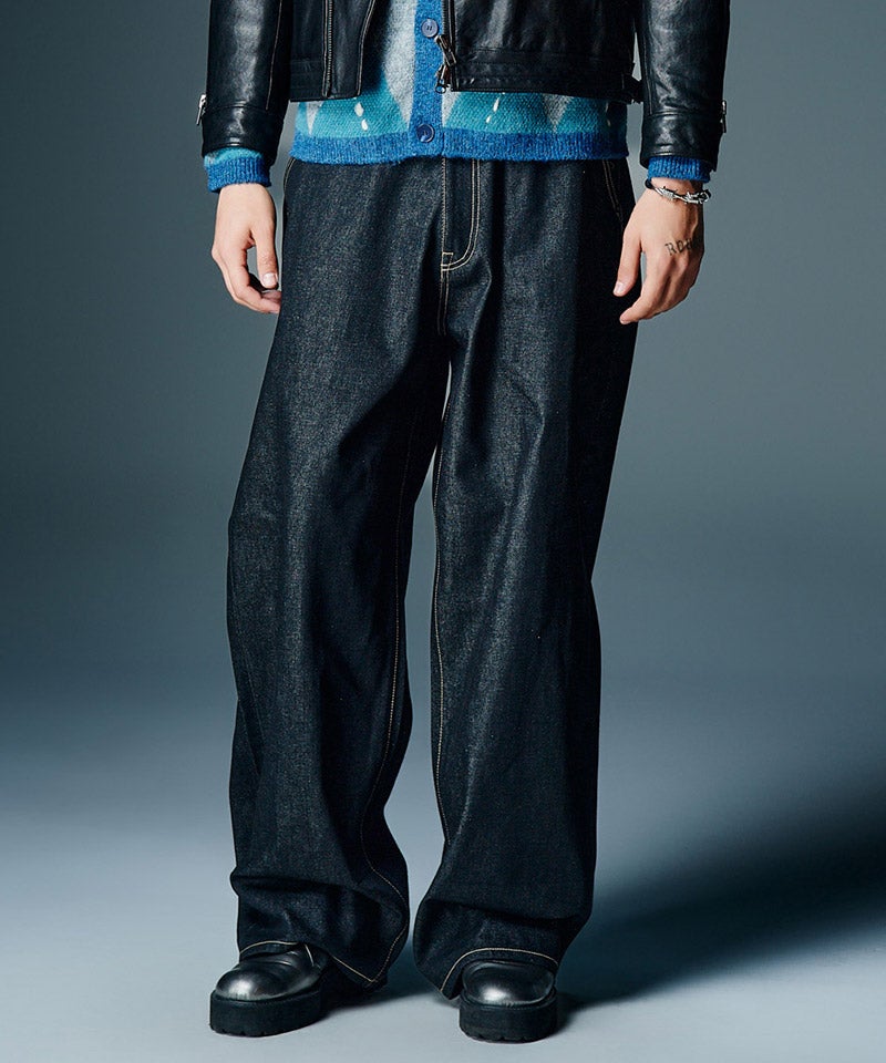glamb(グラム)】【予約販売8月下旬～9月上旬入荷】Roll Up Baggy Denim