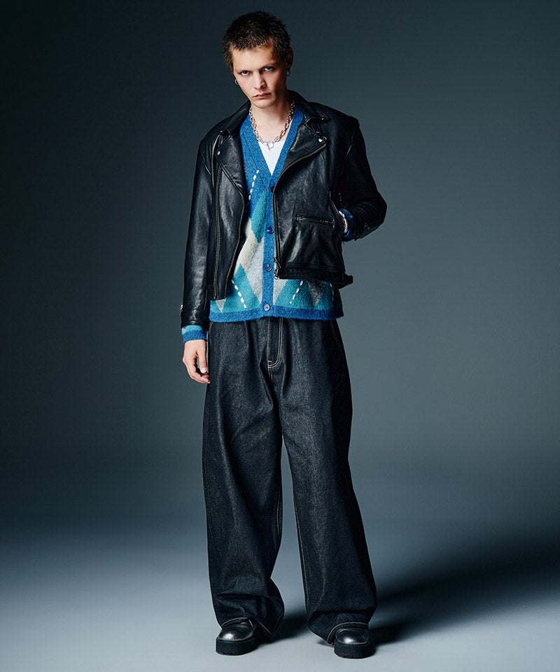 glamb(グラム)】【予約販売8月下旬～9月上旬入荷】Roll Up Baggy Denim