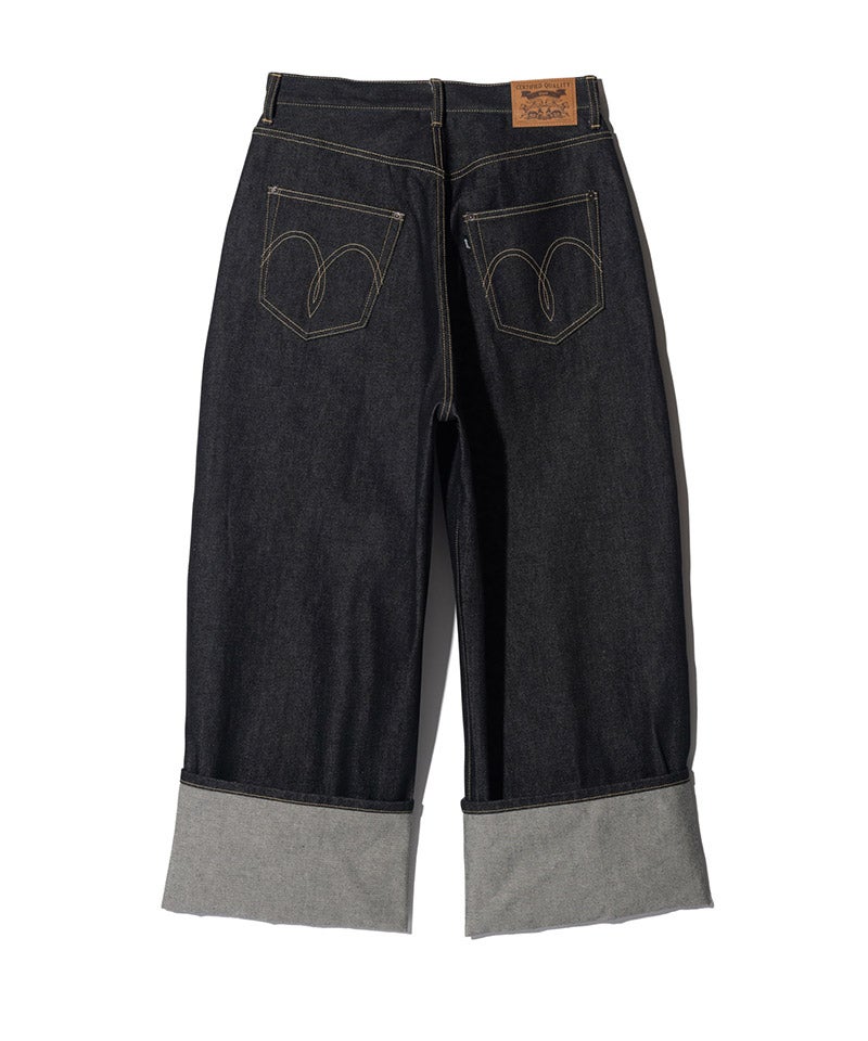 glamb(グラム)】【予約販売8月下旬～9月上旬入荷】Roll Up Baggy Denim