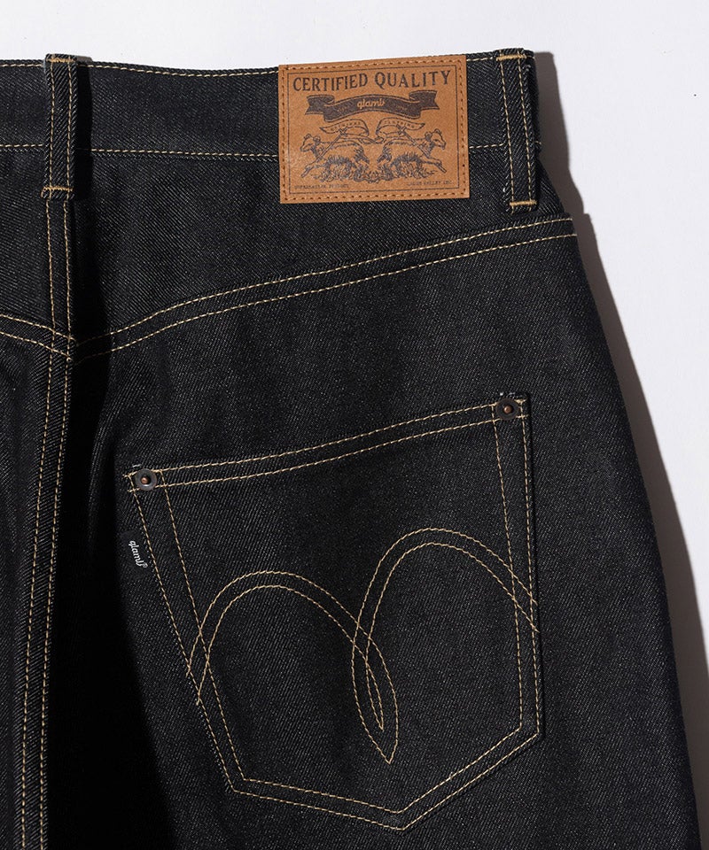 glamb(グラム)】【予約販売8月下旬～9月上旬入荷】Roll Up Baggy Denim