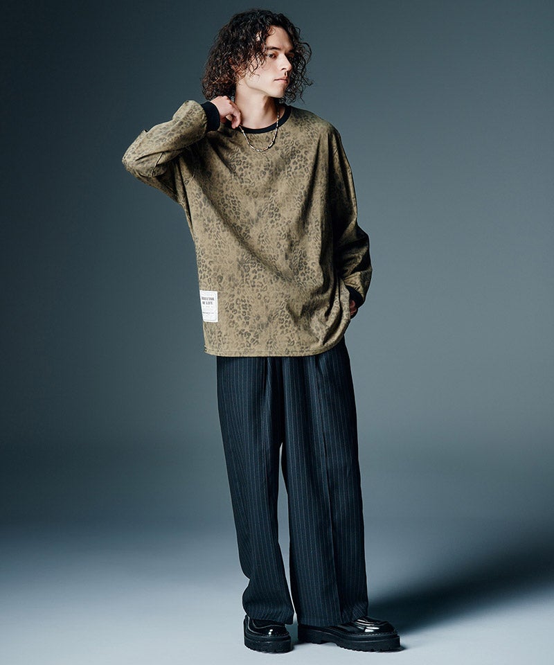 glamb(グラム)】【予約販売8月下旬～9月上旬入荷】Leopard Trim Cutsew