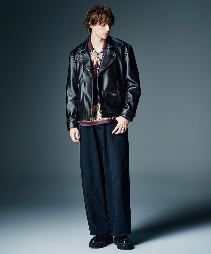 glamb(グラム)】【予約販売8月下旬～9月上旬入荷】Leather Combination