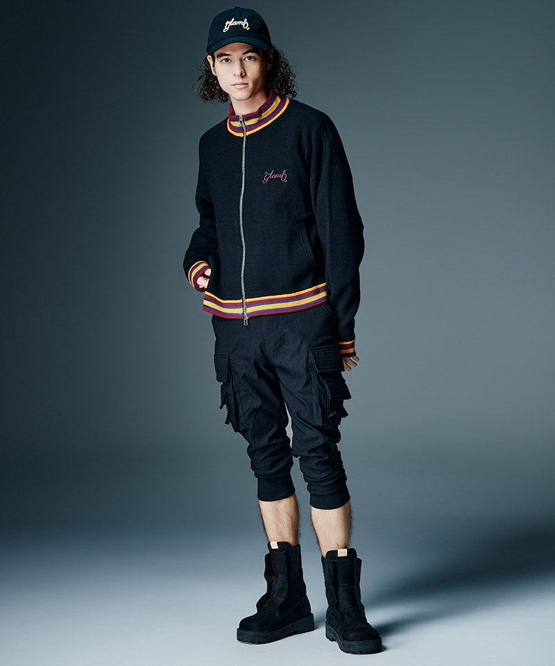 glamb(グラム)】【予約販売8月下旬～9月上旬入荷】Knit Jersey Blouson 