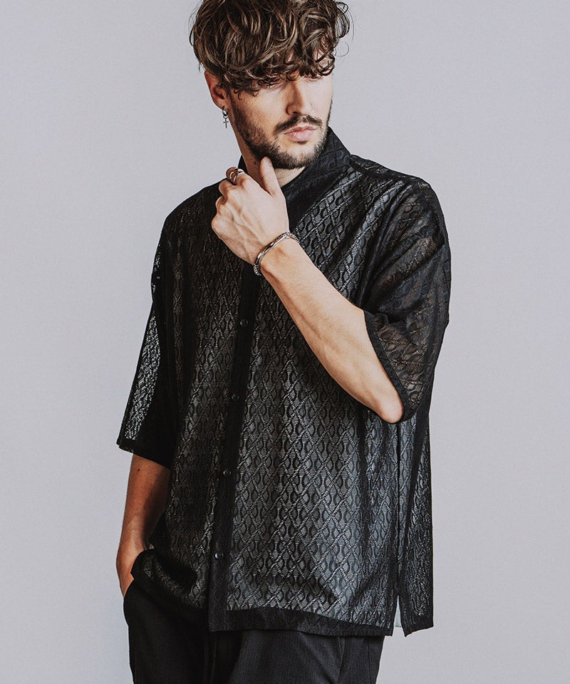 NO ID.(ノーアイディー)】V-N ZIP BIG-SH シャツ(458006-420S