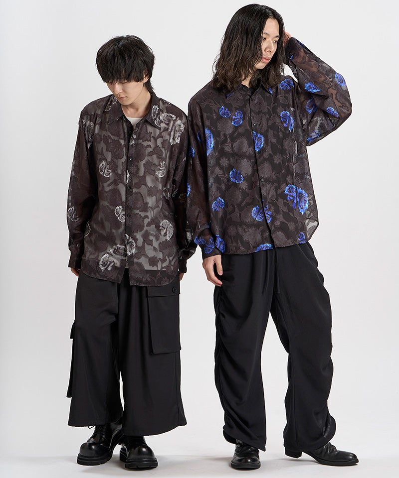 NO ID.(ノーアイディー)】ｼｱｰﾌﾗﾜｰBIG-SH シャツ(458006-046S) | CAMBIO