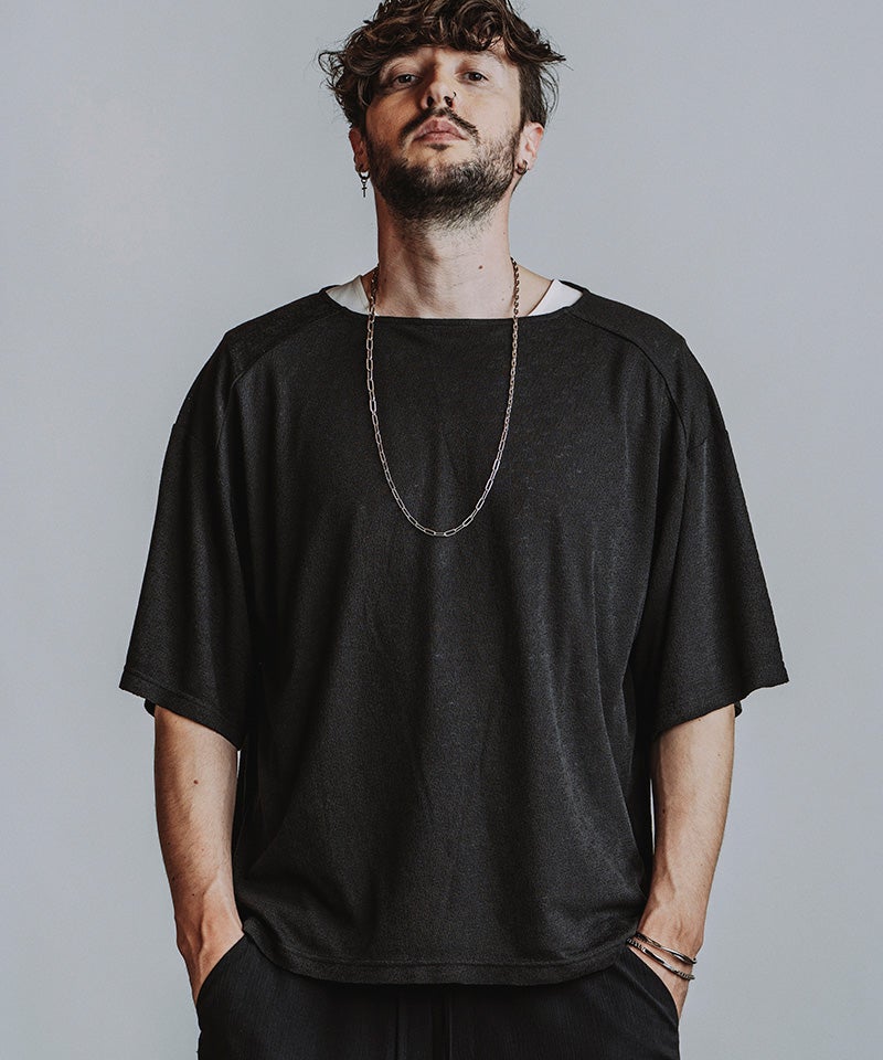 10%OFF【NO ID.(ノーアイディー)】ｶｯﾄｵﾌﾎﾞｰﾄﾈｯｸBIG-T Tシャツ(858006