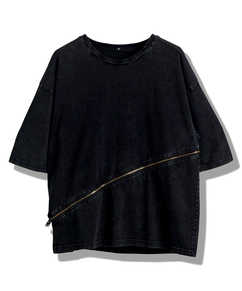 30%OFF【NO ID.(ノーアイディー)】2WAY-ZIP-T Tシャツ(458006-494T