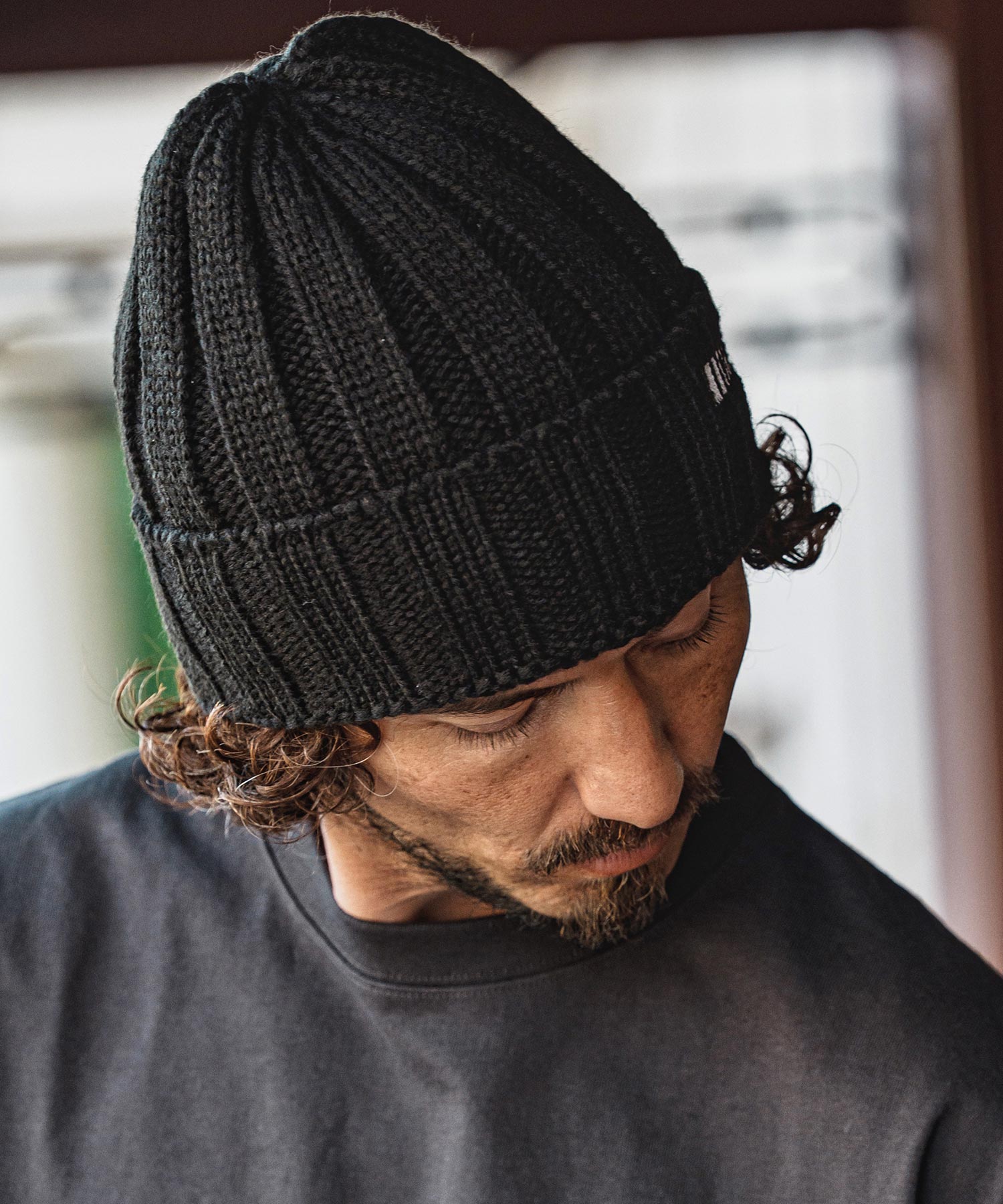 felkod(フィルコッド)】Wide Rib Knit Beanie ローゲージニット帽
