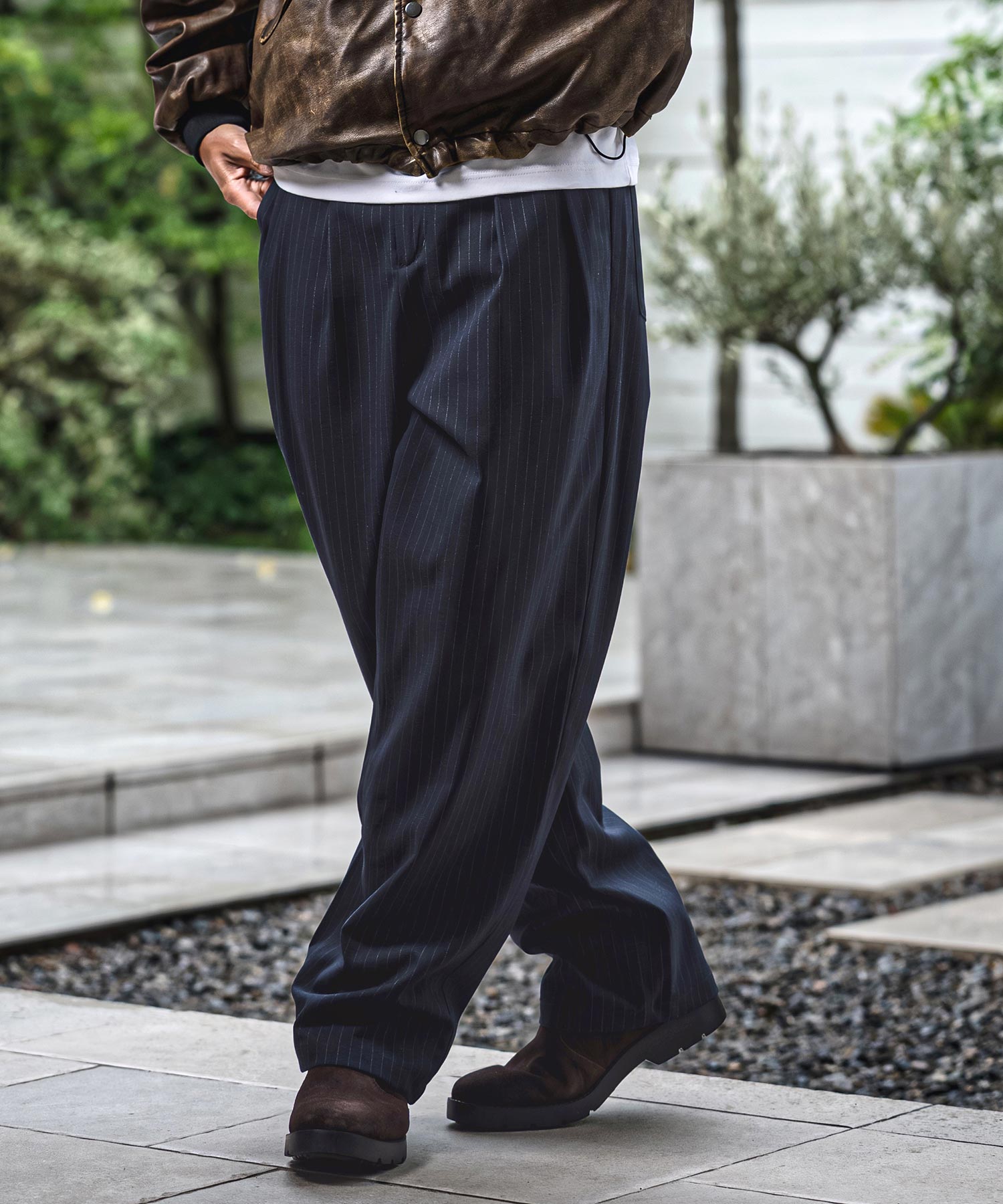 CAMBIO(カンビオ)】【予約販売10月末～11月上旬入荷】 Drape Stripe