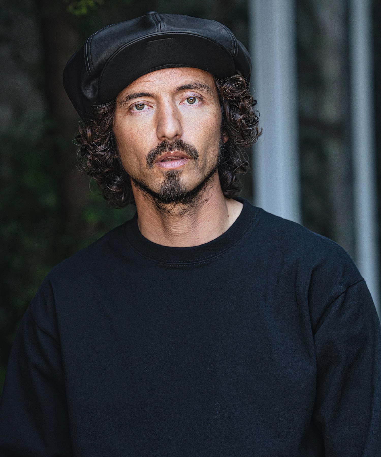 casquette[Pu.leather］ レザー ブラック キャスケット CAMBIO(カンビオ)】【予約販売9月末～10月上旬入荷】 Matte PU Leather