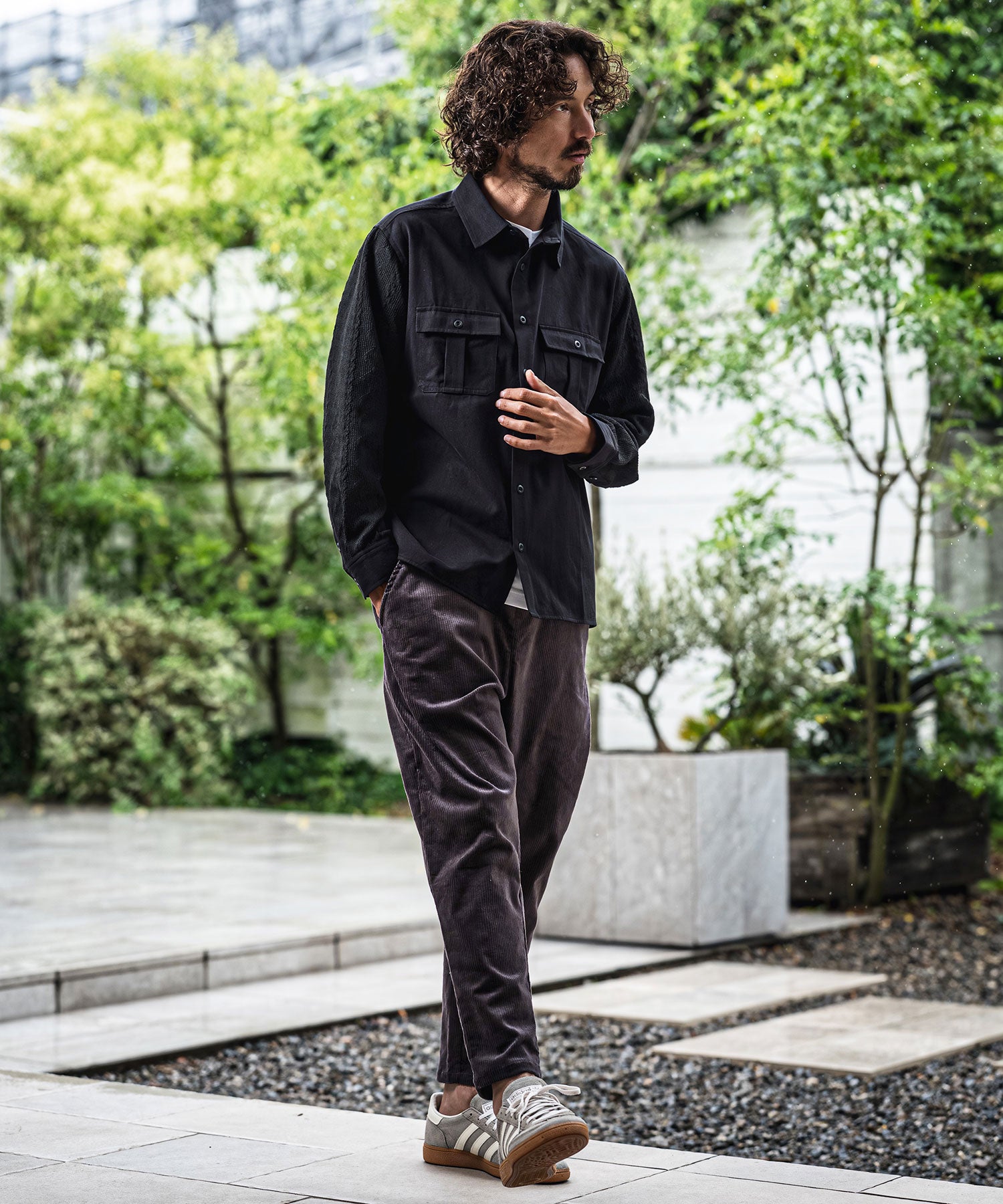 CAMBIO(カンビオ)】【予約販売9月中旬～下旬入荷】 ニットスリーブ