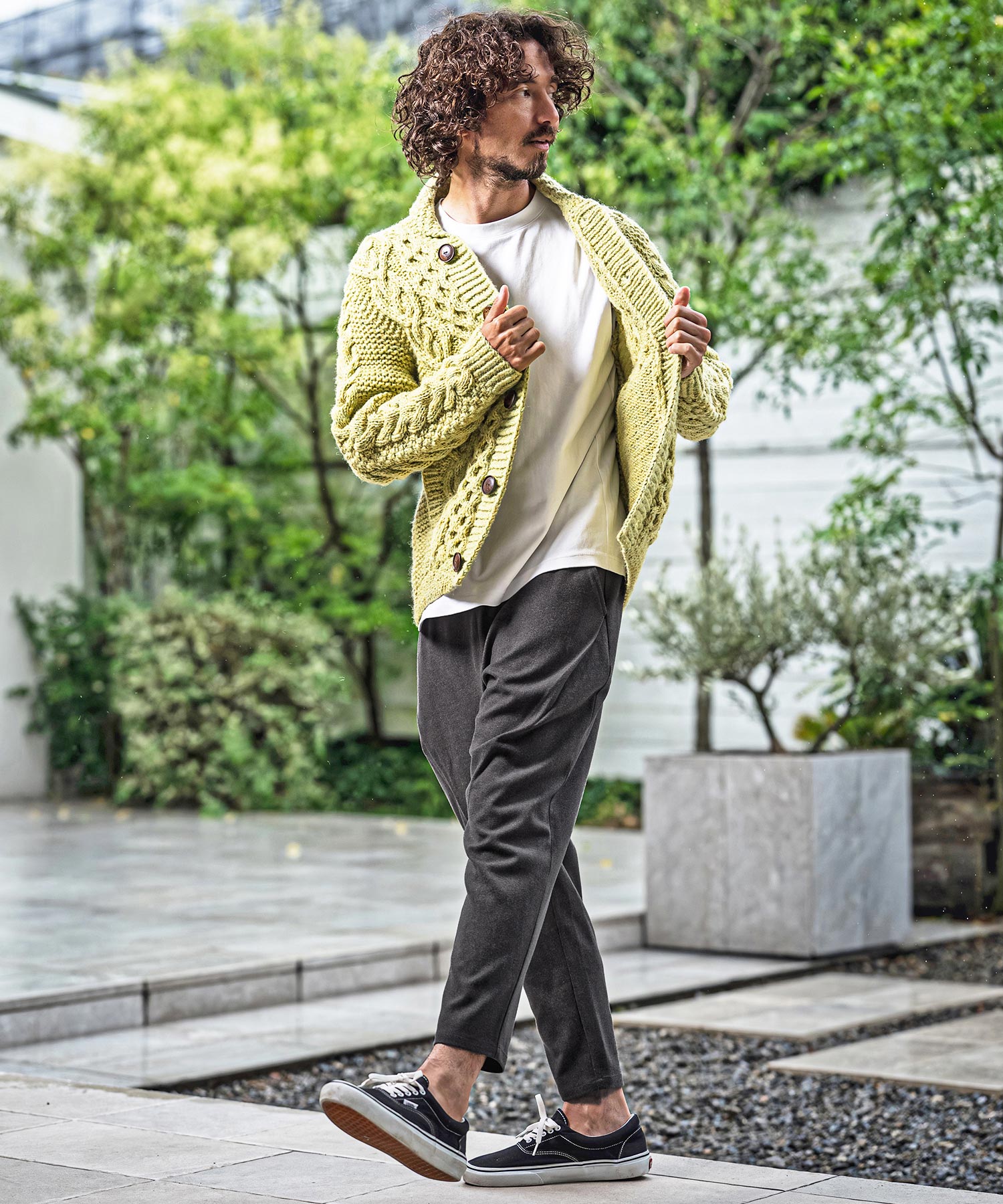CAMBIO(カンビオ)】Brushed Slacks Fabric Tapered Pants スラックス