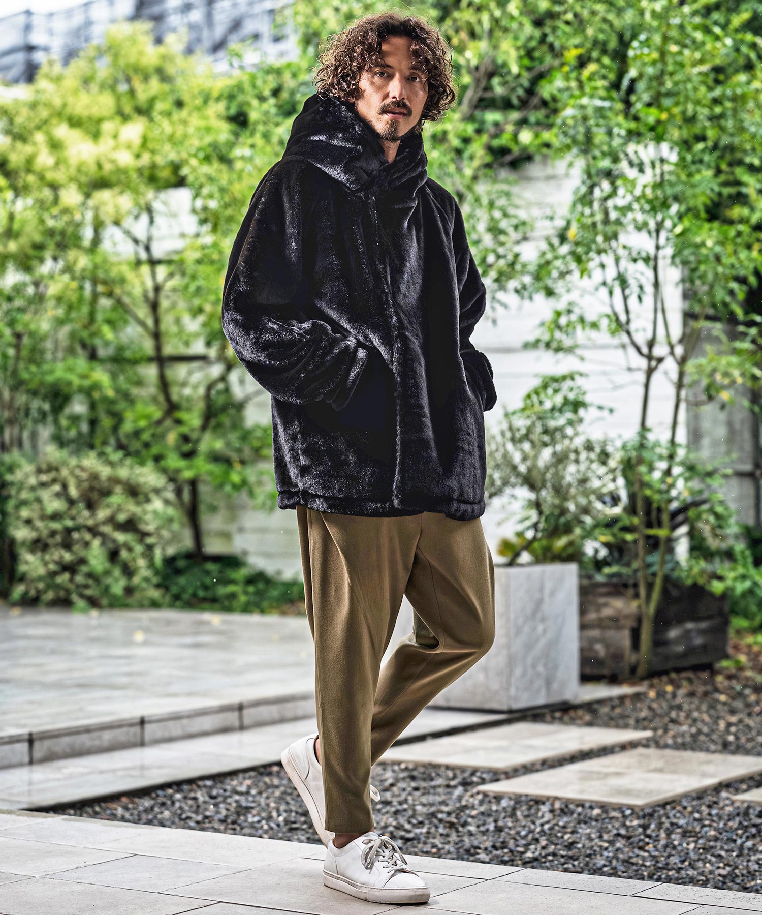 CAMBIO(カンビオ)】【予約販売8月中旬～下旬入荷】Brushed Slacks
